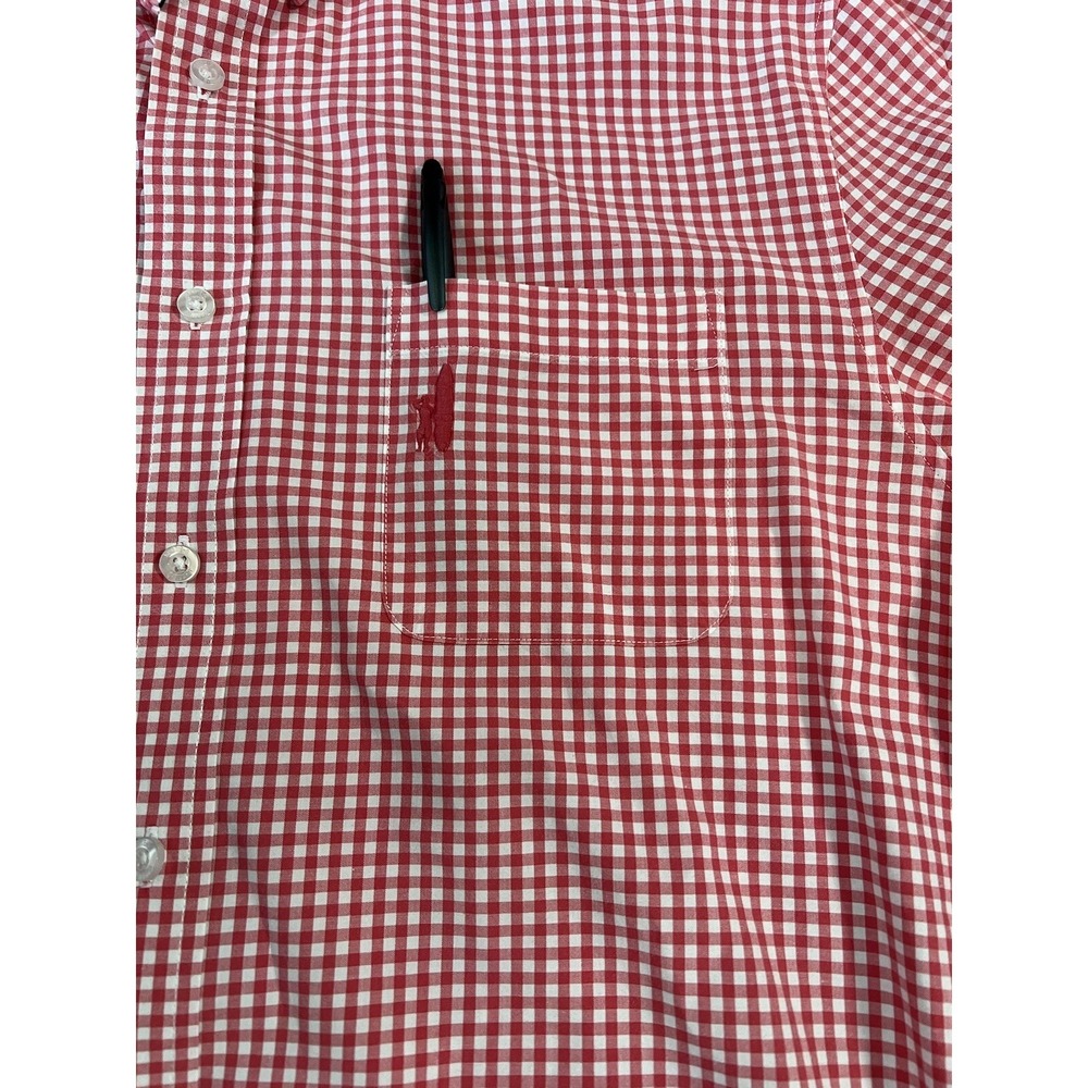 Johnnie-O Shirt Men's Large Red Gingham Check Button Down Long Sleeve Casual - Picture 4 of 7